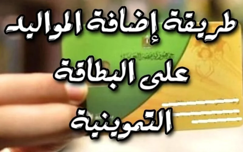 خطوات إضافة المواليد الجدد على بطاقة التموين بالخطوات أون لاين عبر مصر الرقمية
