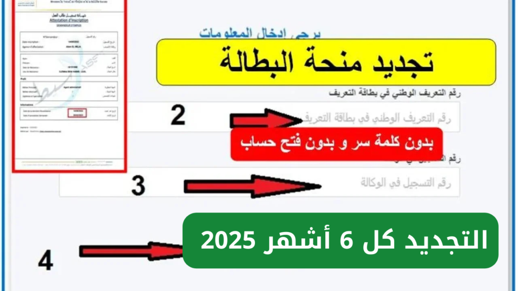 تجديد منحة البطالة