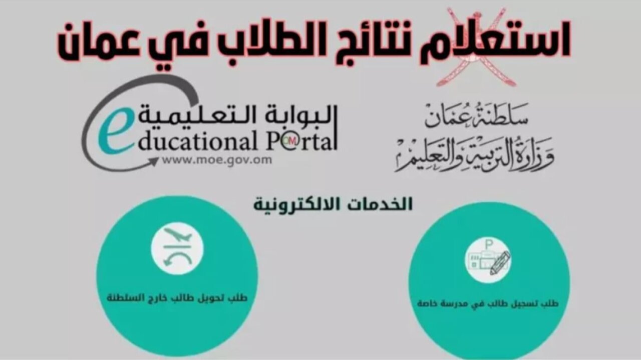 البــوابــة التعليميـــة:: نتائج الطلاب 2025 سلطنة عمان بالرقم المدني home.moe.gov.om وتنزيل تطبيق ولي الأمر “فـور ظهـورهـا“