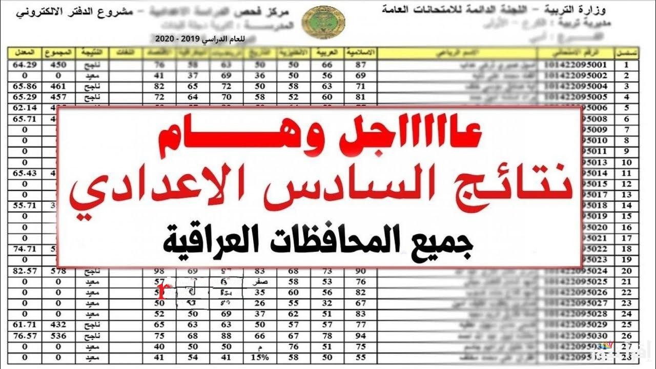 استخـرج درجاتك :: استعلم عن نتائج السادس الاعدادي التمهيدي في العراق بالرقم الامتحاني عبر epedu.gov.iq وموقع نتائجنا