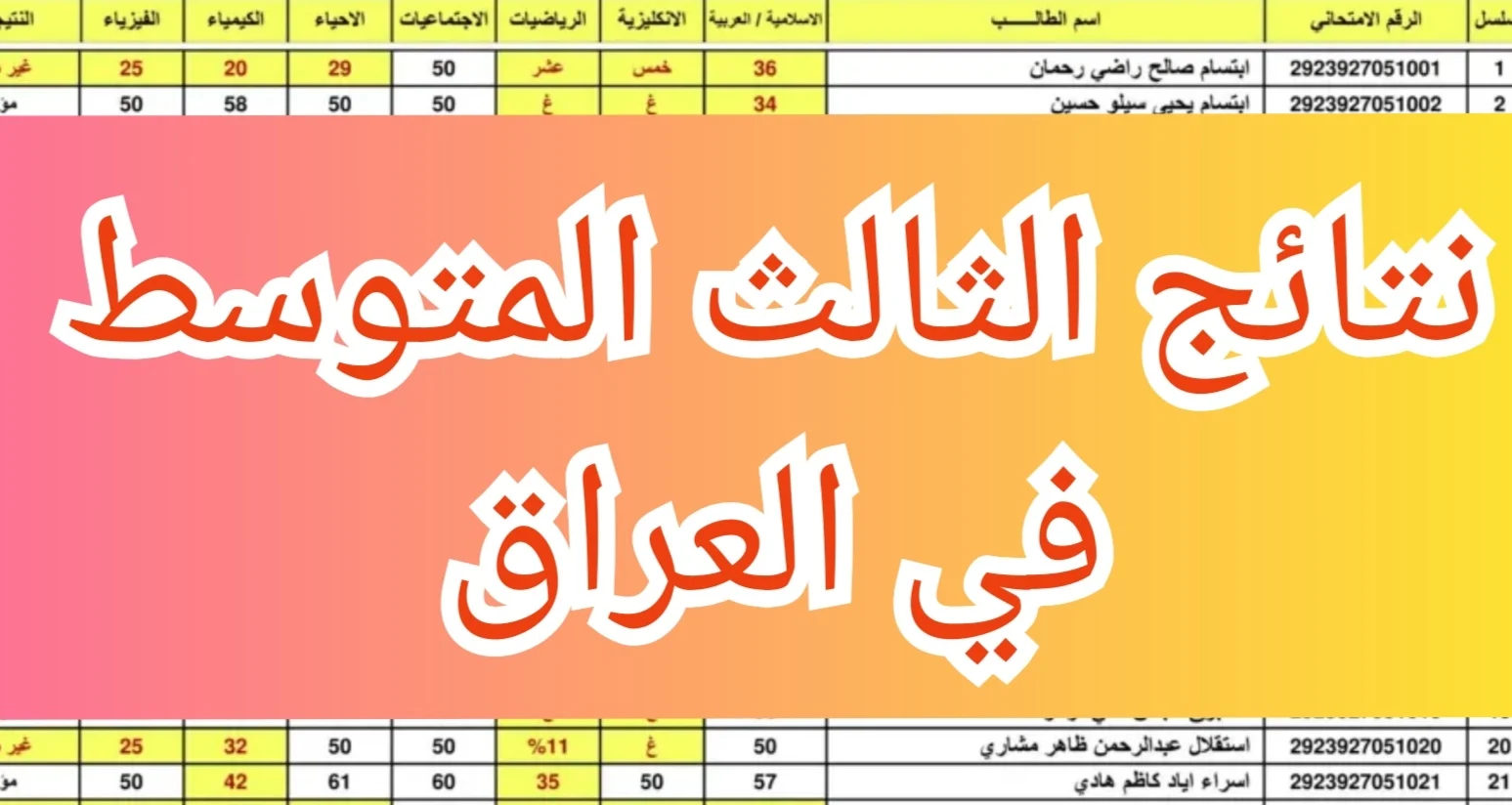 رابط الاستعلام عن نتائج الصف الثالث المتوسط 2025 بجميع محافظات العراق تعرف على الطريقة