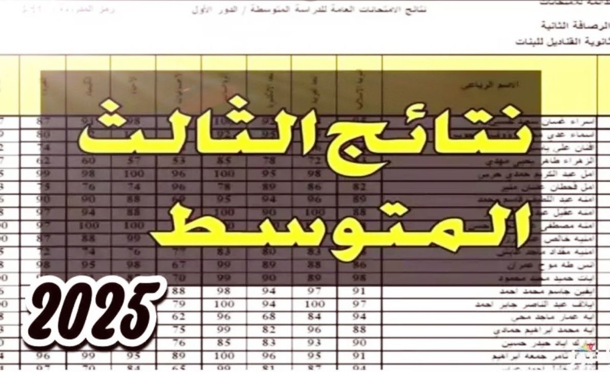 “عاجل”.. رفع نتائج الثالث المتوسط 2025 في جميع محافظات العراق
